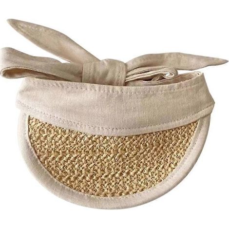 1. Strohhut für den Sommer, kleine bis mittelgroße Sonnenkappe für Welpen, khakifarbenes Kostümaccessoire.