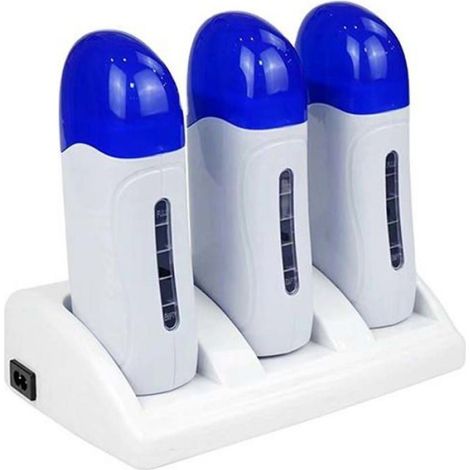 Chauffe-cire 23x14,5x21,5cm triple base stable sécurité d'utilisation chauffage uniforme température constante fusion rapide (1/3)