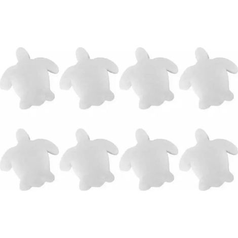 Turtle-Shaped White Sponge Pool Filter Sponges, Pack of 10, High Efficiency Oil Absorbent for Spas and Hot Tubs (1/5)