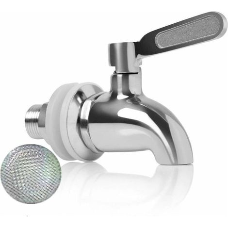 Remplacement de robinet de distributeur de boissons,Robinet de Tonneau du Vin et de la Bière ou de Boisson en Acier Inoxydable, Inusable,16mm Robinet de rechange pour distributeur (1/5)