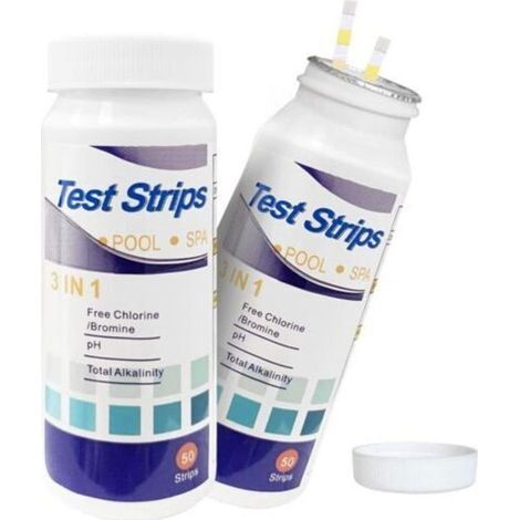 Tiras reactivas de pH para análisis de agua, tiras reactivas para agua de piscina/spa, tiras reactivas para una medición perfecta de la calidad del agua. (1/5)