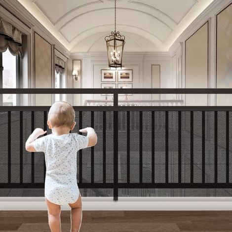 Filet de Sécurité pour Bébé – Protection Escalier et Balcon, Kit Complet avec 15 Colliers Réglables, Facile à Installer et Ultra Résistant (1/5)