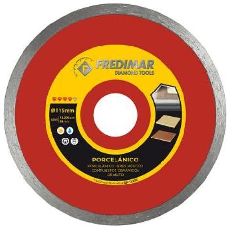 Lote 2 discos FREDIMAR porcelanato ø115 continuo cup-fino rojo