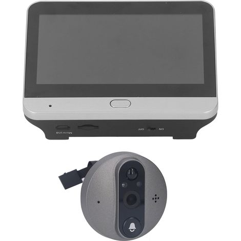 Sonnette Vido Intelligente WiFi avecNocturne, Camra Grand Angle 20, cran 4,3 Pouces, Surveillance Distance, Dtection de Mouvement, Contrle par Application pour Maison (1/5)