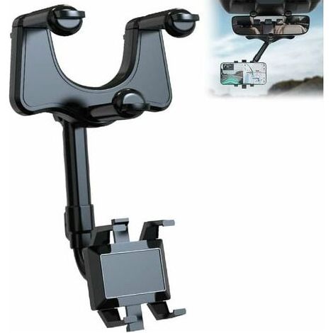 Support Telephone Voiture Retroviseur, 360¡ãRotatif R¨tractable Support Smartphone Voiture, Support Portable Voiture pour Smartphone de 4 ¨¤ 6,7 Pouces (1/5)