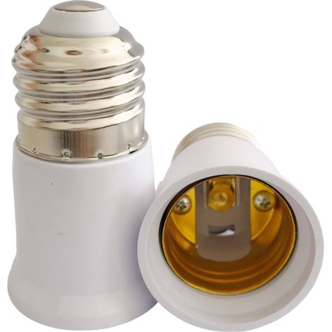 adaptador de casquillo E27 a E27, práctico extensor para bombillas, fácil de usar, acabado impecable. (1/5)