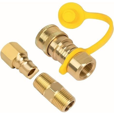 Adaptateur de raccordement pour réservoir de GPL, adaptateur pour bouteille de GPL, connecteur gonflable en laiton 3/8 pour conversion au propane avec vanne de commutation-AquaForge (1/4)