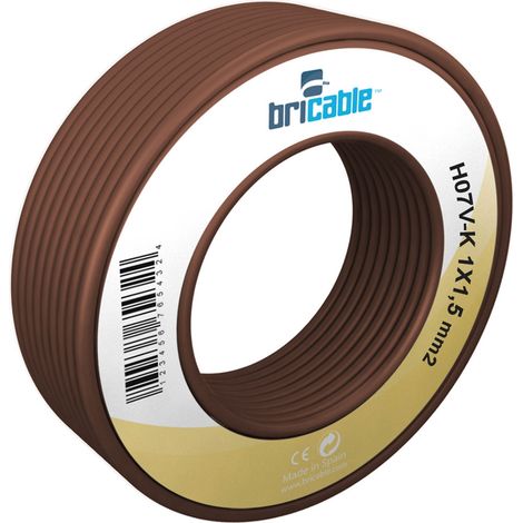 Cable eléctrico hilo flexible bricable marrón 1X2,5mm 5mt