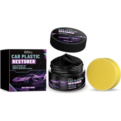 Rénovateur plastique automobile résistant aux UV. Ravive les plastiques intérieurs et extérieurs. Redonne un aspect neuf à votre voiture. 1 pièce. (1/5)