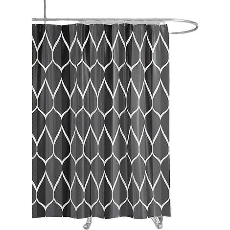 - Rideau de douche 200x200cm, imperméable, lavable, anti-moisissure, en polyester (1/5)