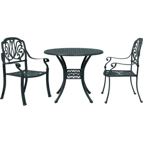 Maison Exclusive - Ensemble de bistro 3 pcs vert aluminium coulé