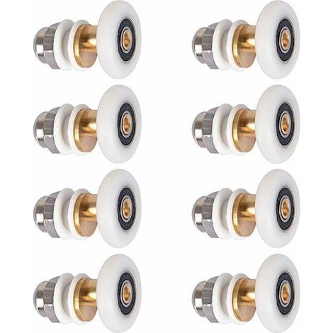 8pcs 25mm Shower Door Roller Wheels Sliding Shower Door Rollers Replacement Wheels (1/5)