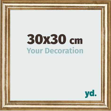 yd. - Cadre photo 30x30 - Or Antique - MDF - Lazio