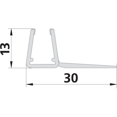 Kermi Glasabdichtung senkrecht x1, 3505, 2000mm, passend bis Serienhöhe 2000mm, 6034771