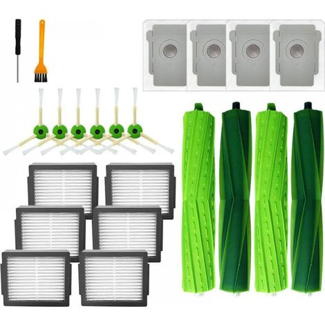 Kit d'accessoires iRobot Roomba e5 e5154 e6 i3 i7 i7156 i8 aspirateur rouleau de filtre HEPA brosse latérale pièces de rechange pièces de rechange (1/5)