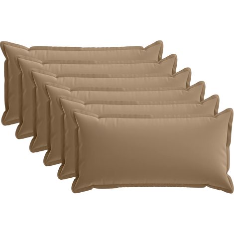 Federa 6 pz HOUTEN Tortora 40 x 80 cm Poliestere vidaXL (1/5)