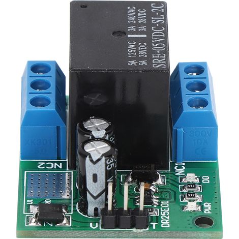 DR25E01 DPDT-Relaismodul, zweipolig, doppelt schaltend, selbstverriegelnd, bistabiles Relais (DC 5 V) (1/5)