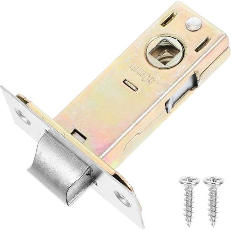 Loquet tubulaire pour poignées de porte, verrou à mortaiser intérieur, serrure de porte en acier inoxydable avec pêne dormant et vis, convient aux portes coulissantes et aux portes de grange, verrou d
