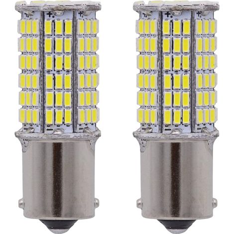 2er-Pack Superweiße 156 BA15S 1141 1003 7506 3014 114SMD 12V 9W LED-Lampe