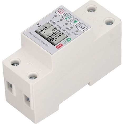 Protecteur Multifonction WiFi avec PC de Mesure Rail de Guidage 35mm Commutateur de Compteur de Puissance Intelligent WiFi AC85-300V 63A pour Protecteur Multifonction Tuya (1/4)