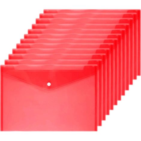 Enveloppe Document - PP Transparente avec Fermoir à Pression - Format A4 - 12 Pièces (1/5)