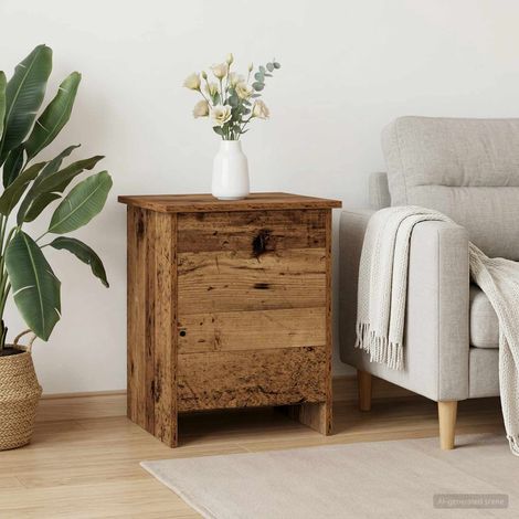 vidaXL Coffre de rangement avec stockage Bois ancien 40 x 40 x 50 cm