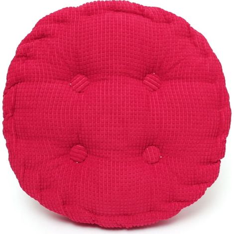 Coussins de coussin en velours côtelé épais de 7,1 cm, coussin de chaise doux de couleur unie de 40,6 x 40,6 cm, coussin de sol rond/carré pour s'asseoir, tapis de tatami, méditation, yoga, coussin d' (1/5)
