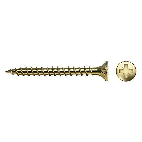 Scatola da 200 Viti per Legno a Testa Svasata Pozi Din/Ref Vlox Ø3.5x50mm Zincate + Lubrificate - Celo