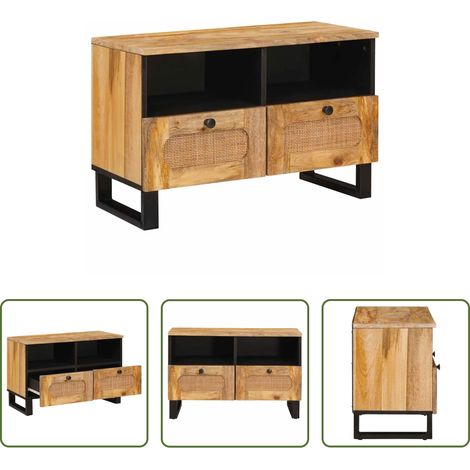 Meuble tv marron - Meuble TV Marron 70 x 33 x 46 cm Bois de mangue massif (1/5)
