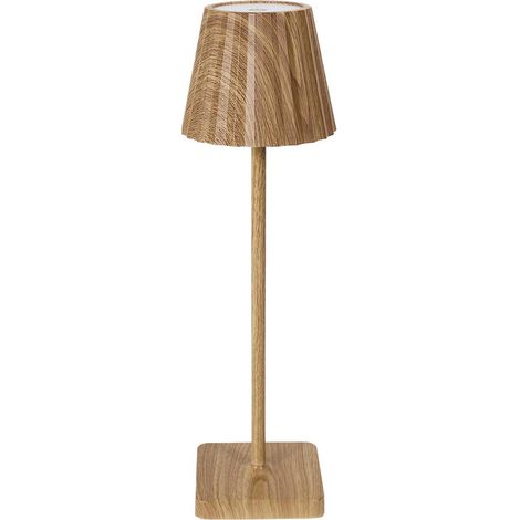 Lampe à Poser Tactile Effet Bois "Alana" 36cm Naturel (1/5)