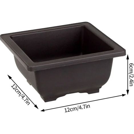 (Square-M) Pots de fleurs rectangulaires imitation terre cuite violette pour plantes, jardin extérieur, aménagement paysager, pots à bonsaï pour plantes (1/4)