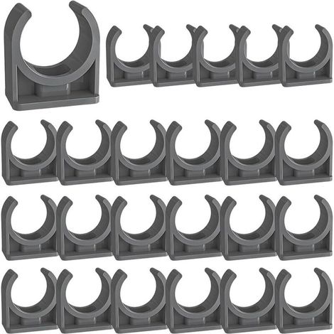 Bardusch 30 pièces Colliers de tuyau, colliers de serrage, Support en U pour tuyau, pour la fixation de tuyaux en acier inoxydable, tuyaux en plastique caoutchouc (1/5)