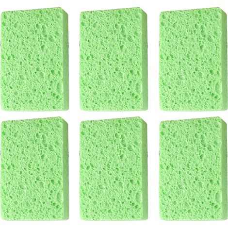 Lot de 6 éponges, cellulose, grande taille, nettoyage surfaces délicates, cuisine voiture (1/5)