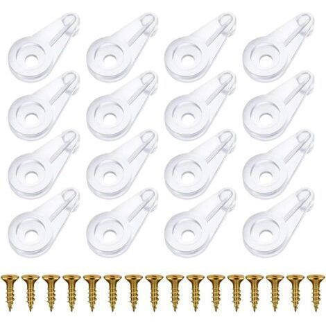 80 Pcs pince verre,Clips de Retenue,pince avec or Vis,Clips de Accessoires transparent,pour 4mm épaisseur Cadre Meubles en Verre Clips (1/5)