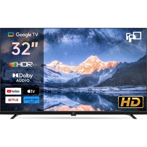 FPD 32 Inch Smart TV - (81 cm) Google TV with Google Play, Google Cast, 720p HD Television, HDR 10, Dolby Audio, Voice Remote, Live TV Streaming (1/5)