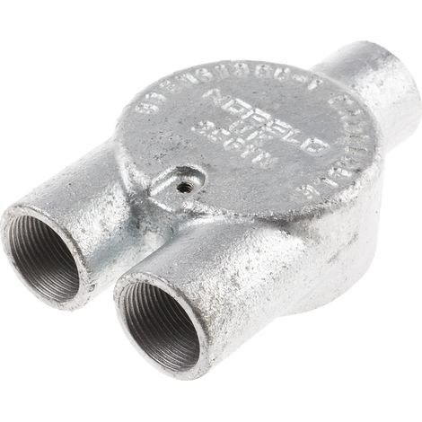 Raccord de gaine RS PRO, taille 25mm en Acier ( Prix pour Paquet de 5 ) (1/2)