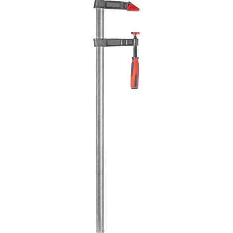 kwb Profi Schraub-Zwinge mit 2-Komponentengriff 120x800, Spann-Weite 800 mm, Spanntiefe 120 mm, Spannbacken aus Temperguss-Stahl, Schraubzwenge mit Hohlprofilschiene (1/3)