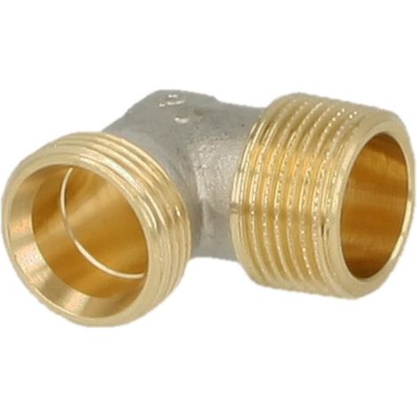 Accouplement équerre laiton extérieur nickelé eurocône 3/4'' FM x 3/4'' FM
