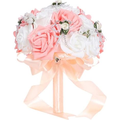 Bouquet de fleurs de mariage pour la mariée, 1 pièce, bouquet de mariée exquis, bouquet de fleurs artificielles en mousse PE, bouquet à main (1/3)