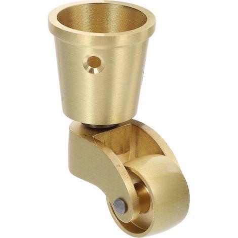 Schwerlast-Universalrolle aus Messing, 360° drehbar, für Möbel – 5,8 x 2,5 x 2,2 cm – Gold (1/4)