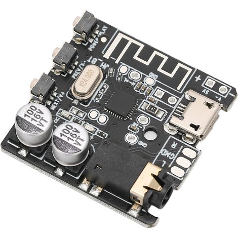 Carte réceptrice Bluetooth 5.0, amplificateur stéréo avec boutons de commande pour projets DIY (noir) (1/5)