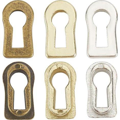 6 Stück Schlüssellochabdeckung Aus Zinklegierung Metall Antikbronze Ton Dekorative Rosette Für Kommoden Möbelschlösser Schranktüren Möbelbeschläge 20.5x11 mm (1/5)
