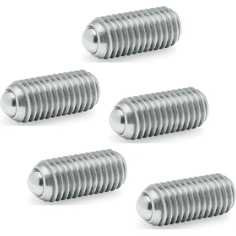 Ganter Norm elementi GN 615.3 M3-KN – federnde Stampa pezzi con esagono incassato, Argento, 5 pezzi