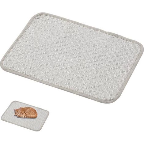 Manta refrescante para perros, Alfombrilla refrescante de seda helada para perros, Alfombrilla para gatos, Suave y cómoda, 50 x 62 cm, Verde (1/5)