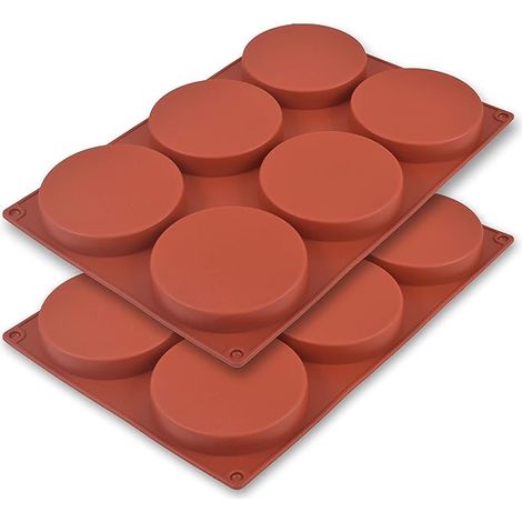 Juego de 2 moldes redondos de silicona para tartas, 10 cm