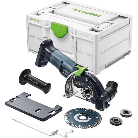 Festool – Meuleuse 18V 125mm – Moteur Brushless – Alimentation sans fil – Pour béton armé – Coupe nette sans éclat