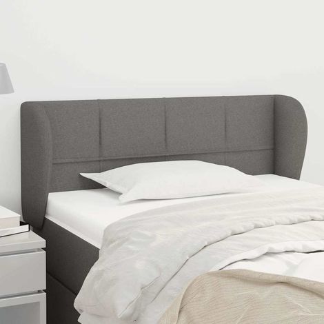 vidaXL Tête de lit avec oreilles Gris foncé 83x23x78/88 cm Tissu (1/5)