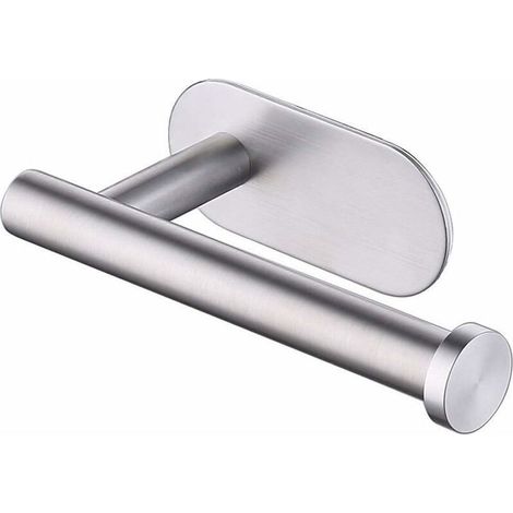 Soporte para toallas de papel de acero inoxidable 304, soporte para rollo de papel higiénico de baño sin necesidad de taladrar, soporte redondo para papel higiénico de cocina montado en la pared. (1/5)
