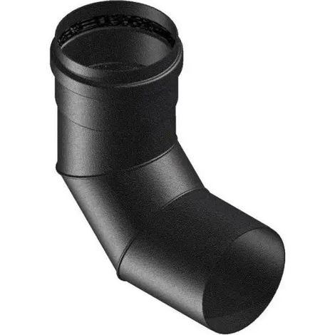 Curva 90° smaltata nero opaco per stufe a pellet ø80 CONTI