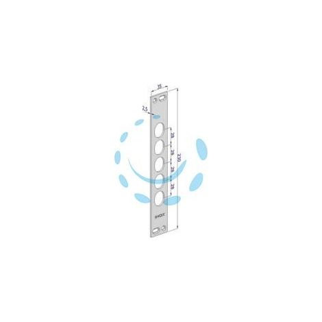CONTROPIASTRA P/SERRATURE PORTE BLINDATE IN ACCIAIO INOX INT.28 CP2500 - (CP2500XAI28)